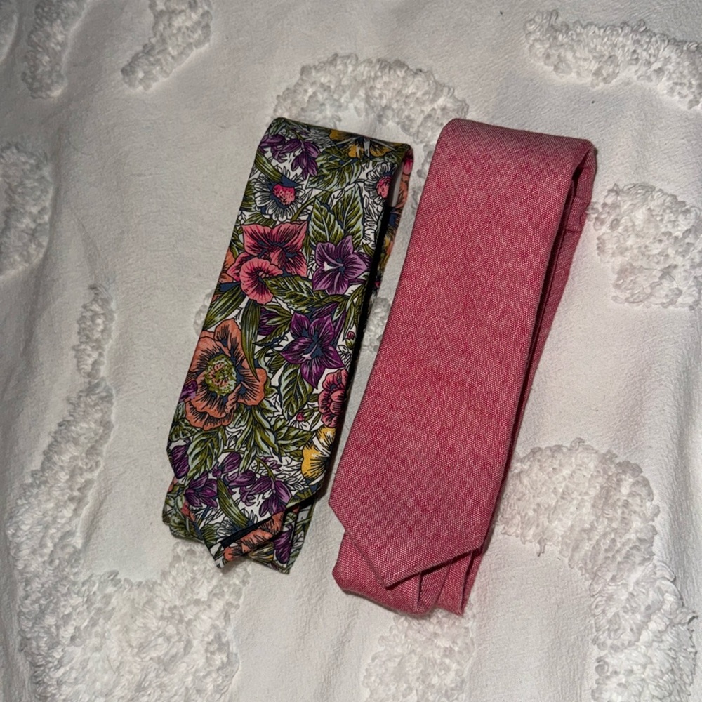 Bundle of spring neckties floral
